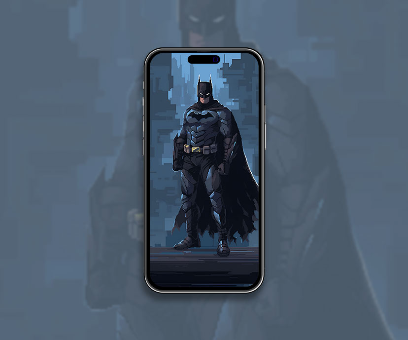 DC batman cityscape pixel art wallpaper Superhero art wallpape