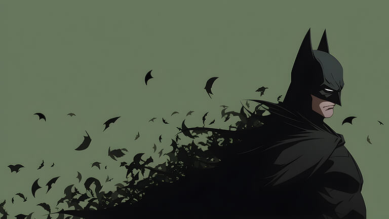 dc comics batman dark green desktop wallpaper cover