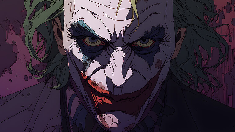 DC Comics Joker Face Portada de fondo de escritorio