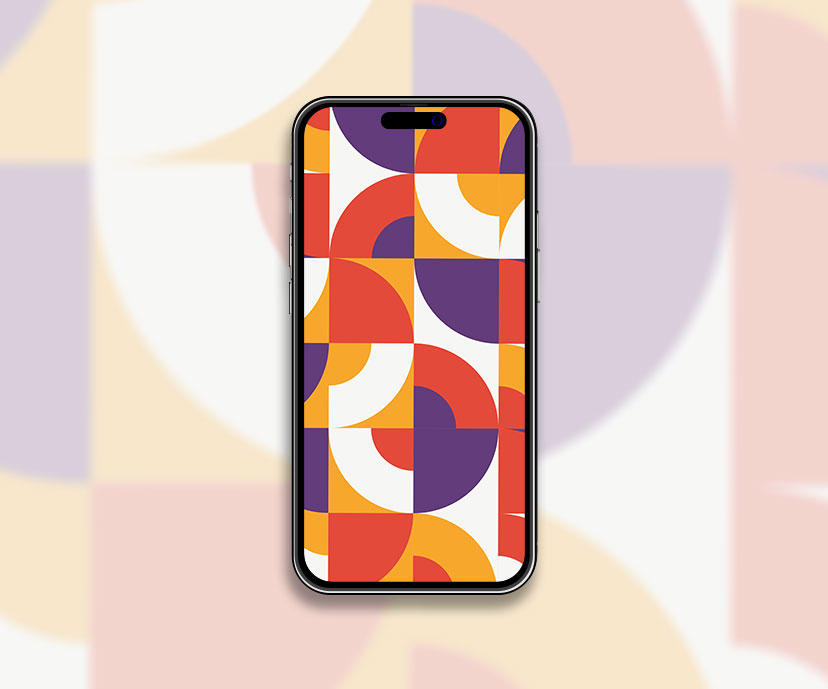 Fascinant motif géométrique papier peint coloré Unique aesthe
