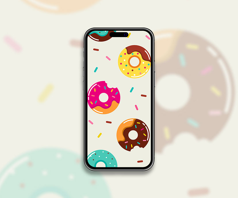Juicy & sweet donuts art wallpaper Tasty food esthétique wallpa