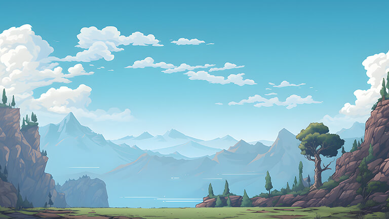 landscape mountains clouds background desktop wallpaper cover