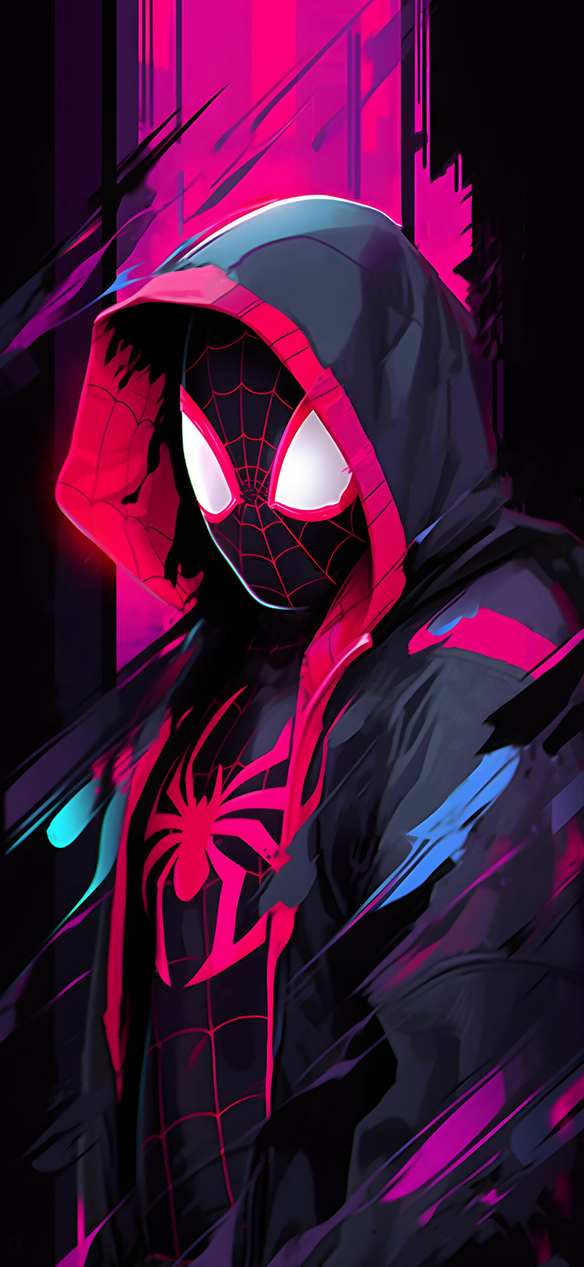 Marvel spider man in hoodie stylish wallpaper Superhero art wa