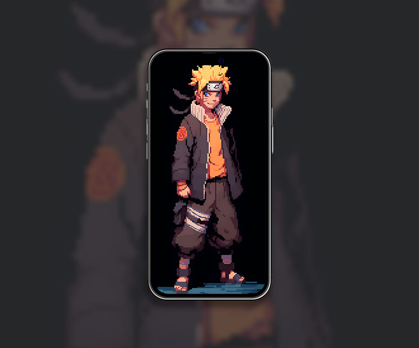 Naruto cool pixel fond d’écran Anime art esthétique fond d’écran ipho