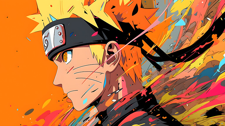 Naruto Uzumaki Orange Art Fond d’écran Couverture