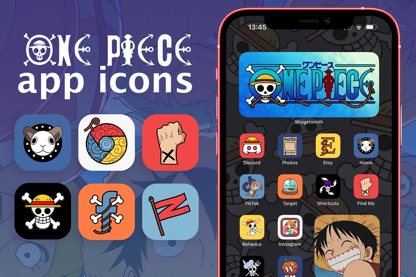 pack iconos app one piece