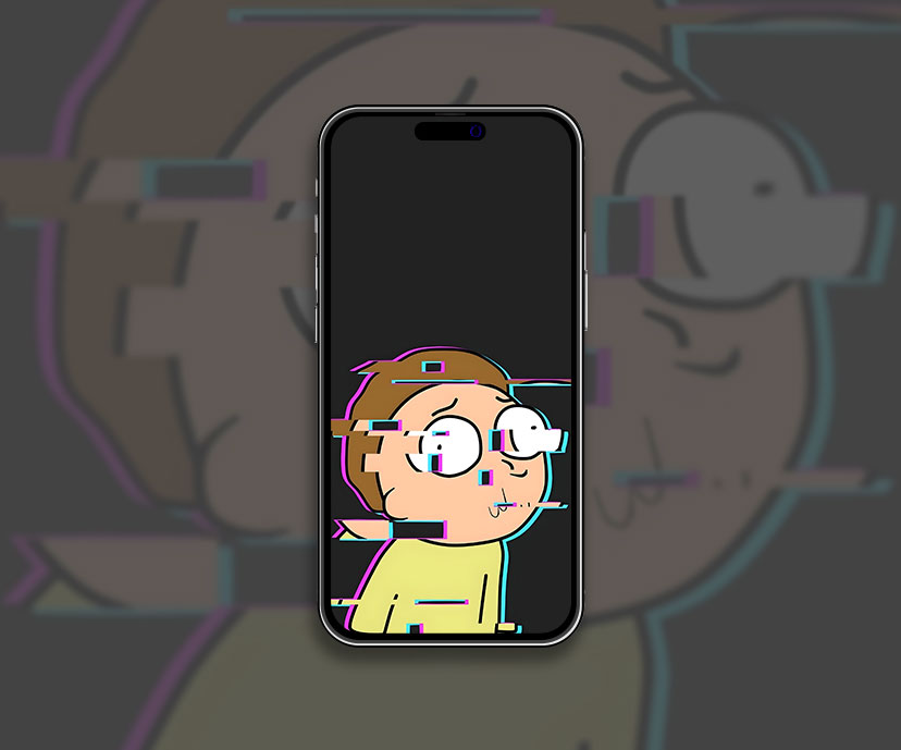 Rick and morty glitch morty art wallpaper Cool cartoon aesthet