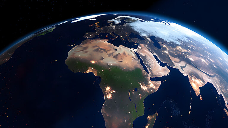 Imagen satelital de África Cubierta de fondo de escritorio