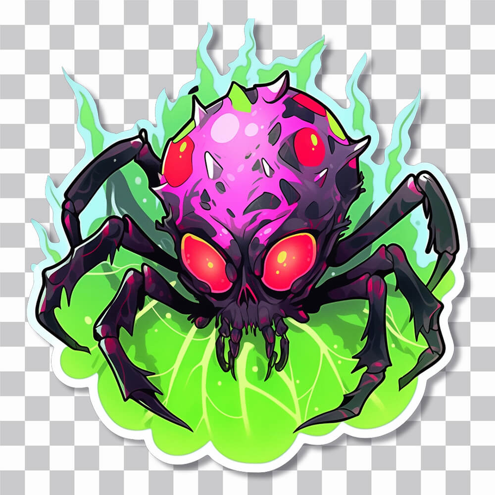 scary toxic spider sticker cover