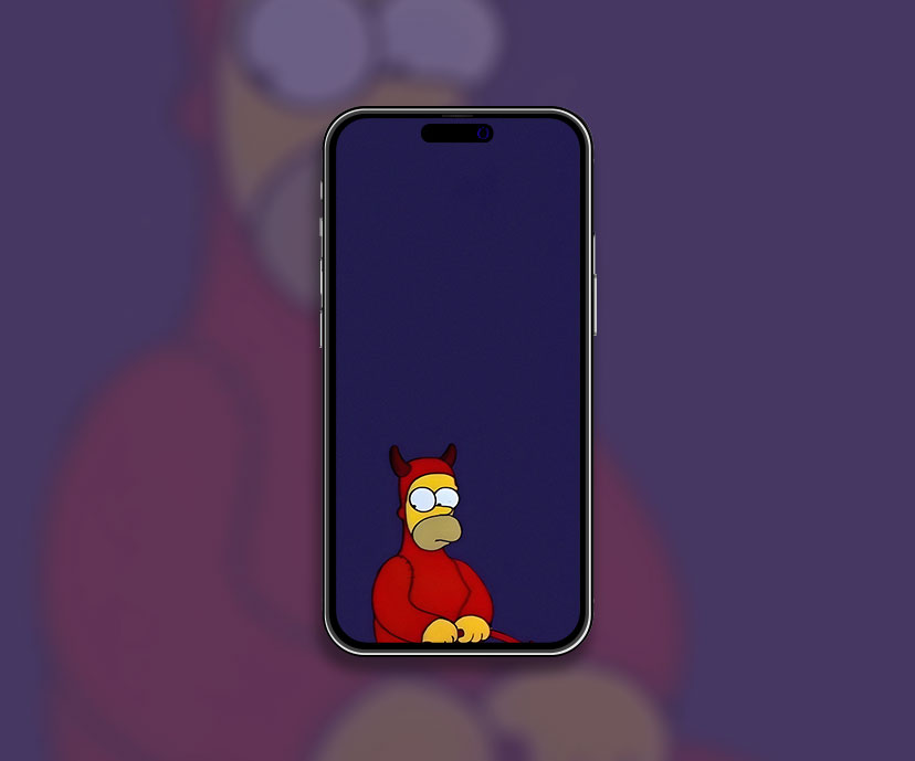 Simpsons timide homer diable fond d’écran Cool cartoon art fond d’écran