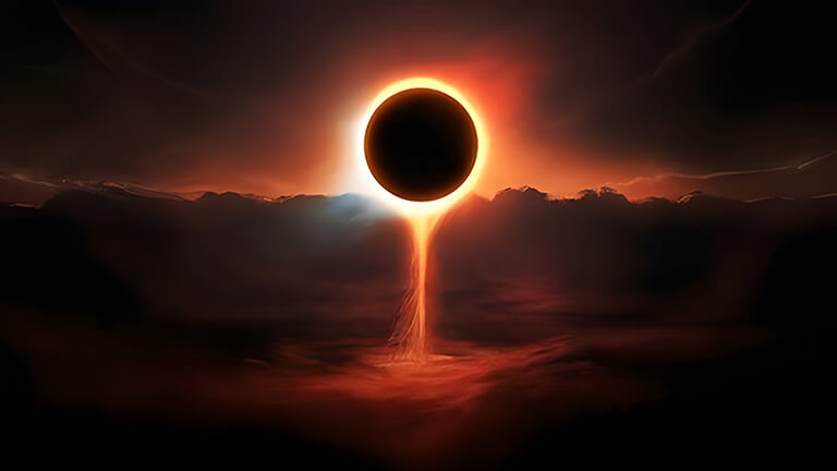Couverture de fond d’écran d’art d’éclipse solaire