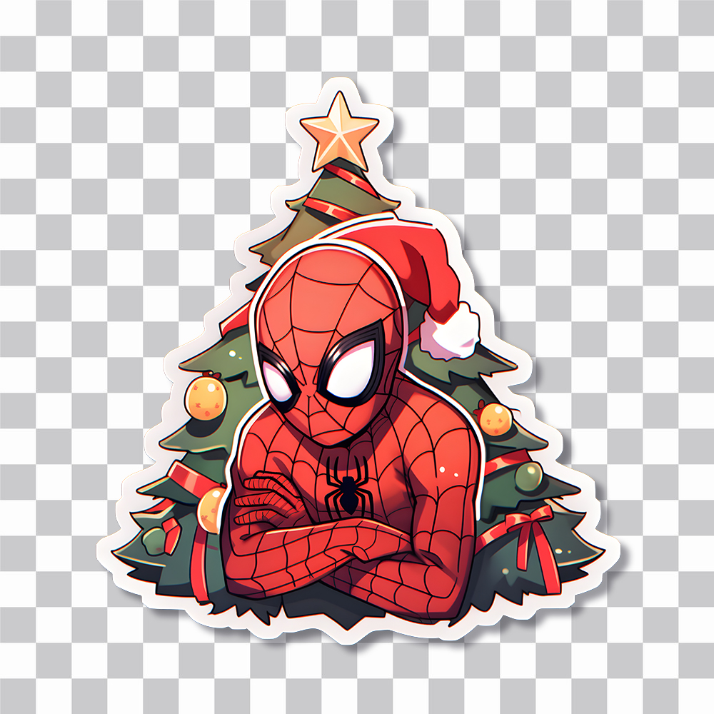 spider man christmas tree sticker cover