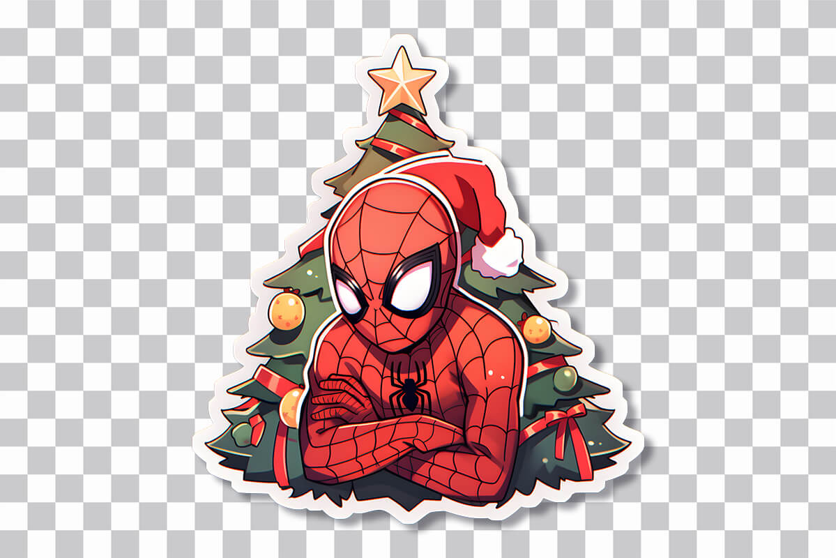 Spider-Man Autocollant Arbre de Noël - Autocollant PNG Télécharger