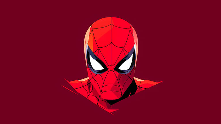 spiderman head red desktop wallpaper cover