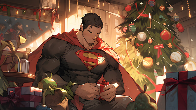 superman christmas gifts desktop wallpaper cover