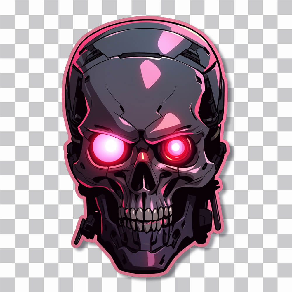 terminator head pink stroke sticker cover