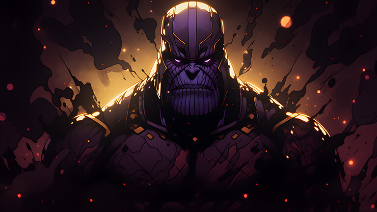 Portada de fondo de escritorio Thanos Dark Marvel
