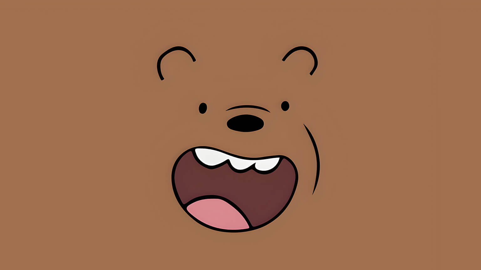we bare bears grizzly bear head desktop wallpaper preview