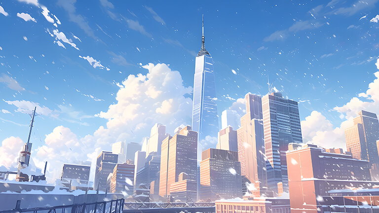 winter new york cityscape desktop wallpaper cover