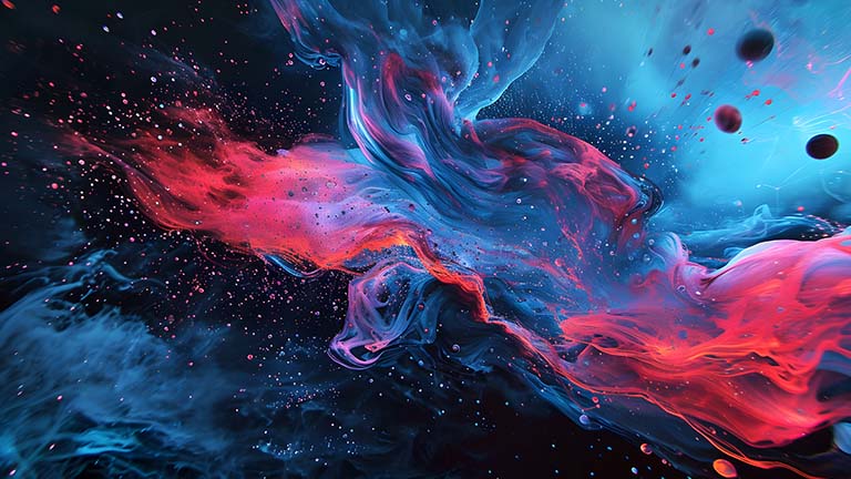 abstract red blue liquid desktop wallpaper cover