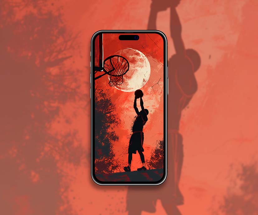 Colección de fondos de pantalla de baloncesto naranja estéticos