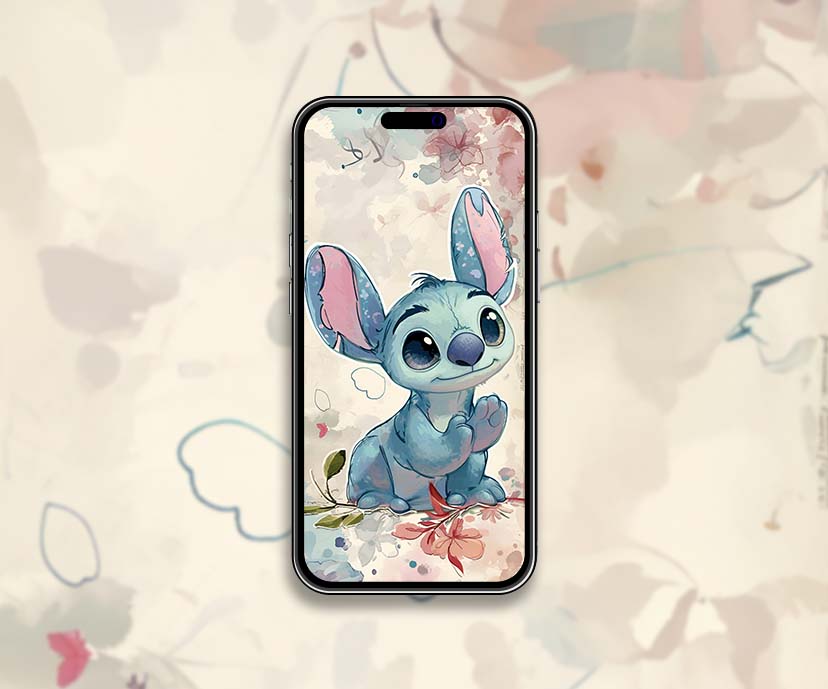 cute drawn pastel stitch wallpapers collection