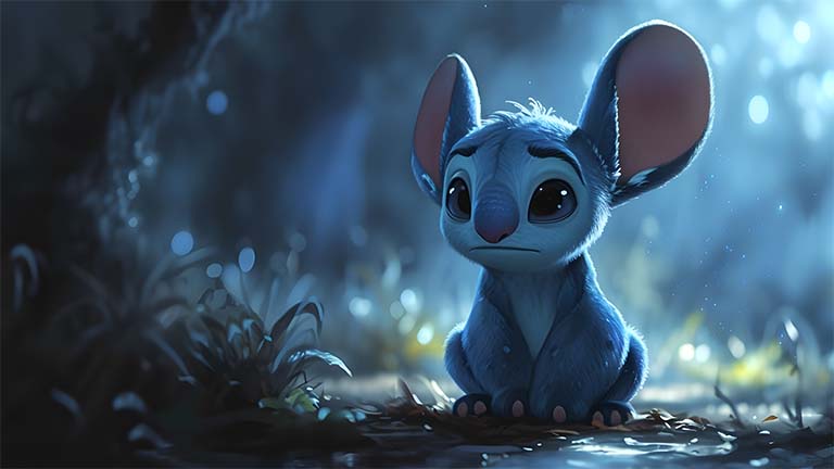 Couverture de fond d’écran Disney Sad Stitch