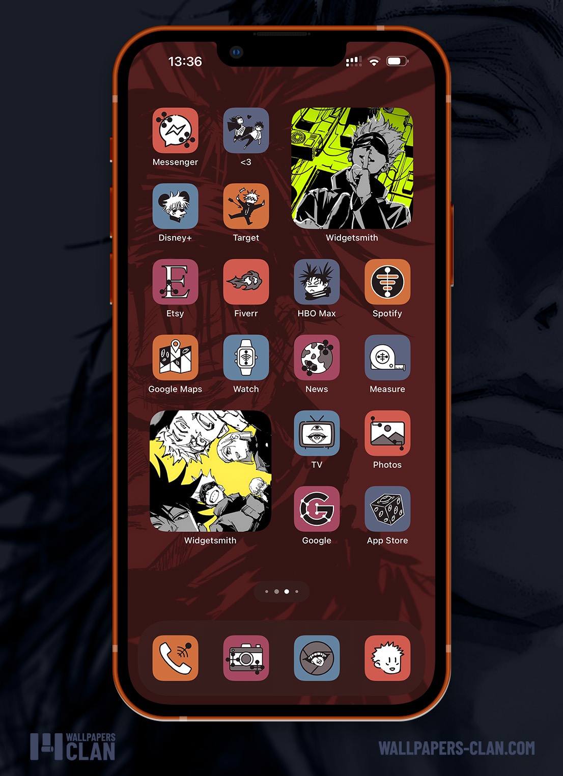 jujutsu kaisen app icons pack preview 4