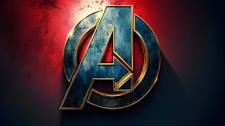 marvel avengers logo red desktop wallpaper cover