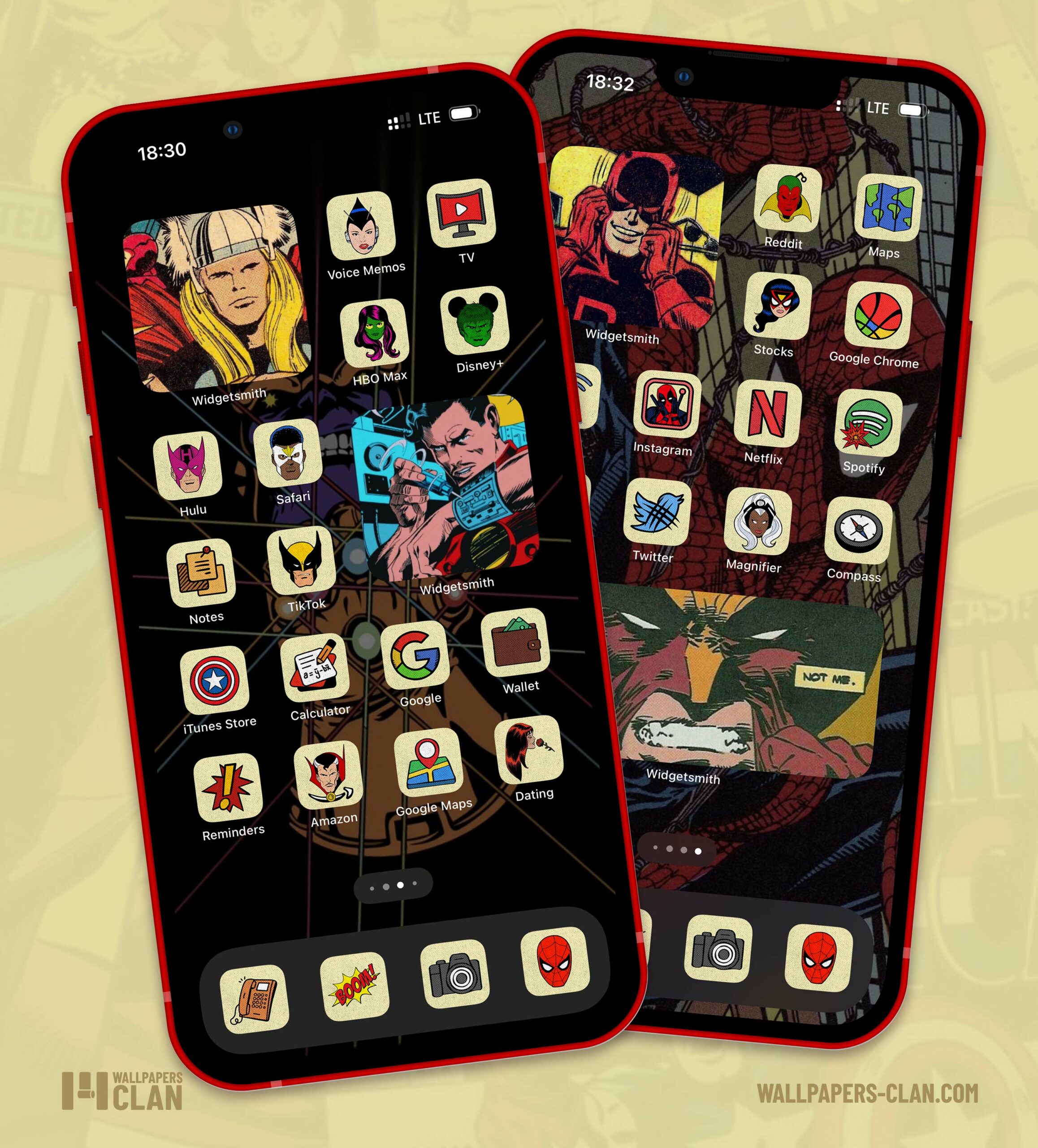 marvel comics app icons pack preview 1