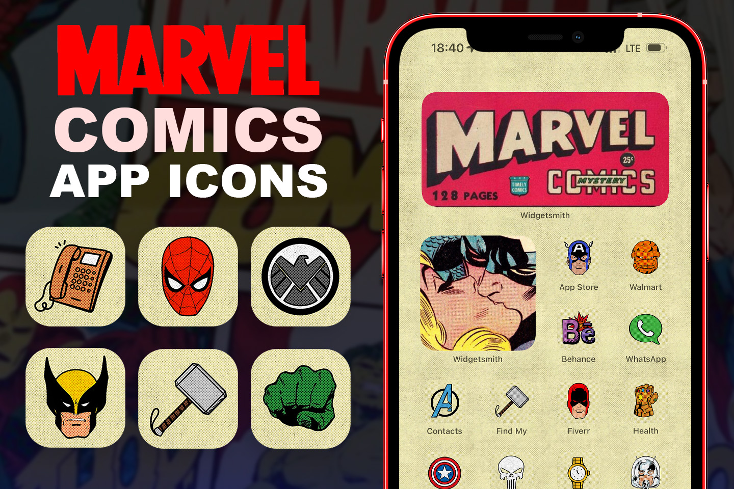 Paquete de iconos de la aplicación Marvel Comics