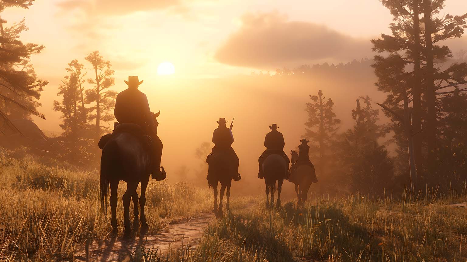 RDR2 Horseback Gang 4K Wallpaper Epic Western HD   Rdr2 Horseback Gang Aesthetic Desktop   Preview 