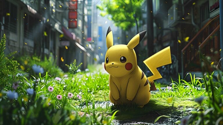 Realistic World & Pikachu Desktop Wallpaper PC - Vibrant HD