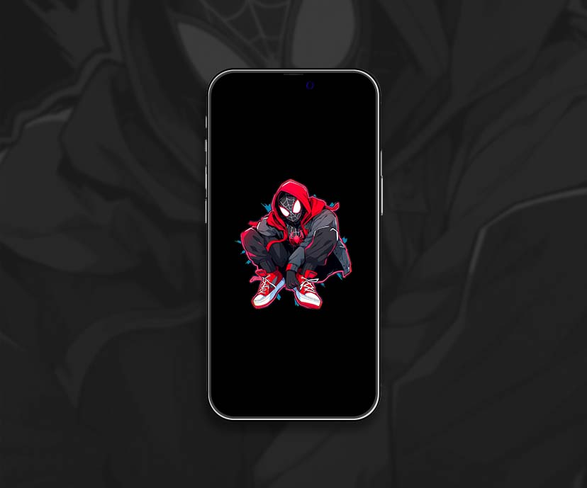 spider man miles morales art black wallpapers collection
