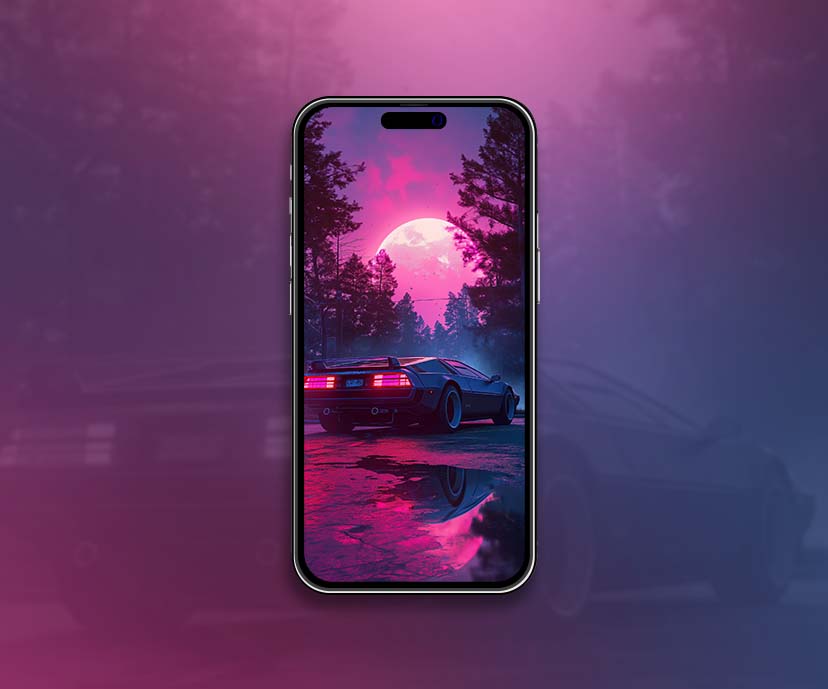 vaporwave aesthetic car wallpapers collection