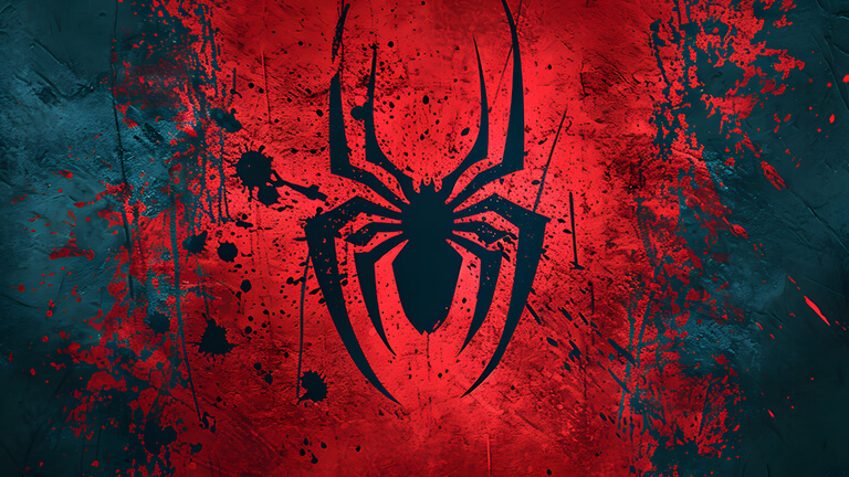aesthetic spiderman logo desktop wallpaper cover