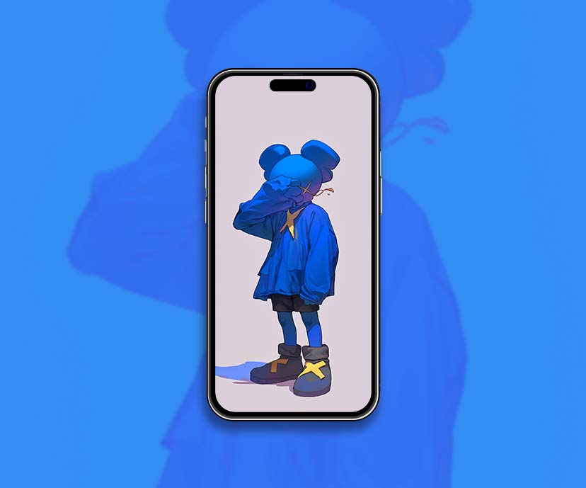 blue kaws aesthetic wallpapers collection