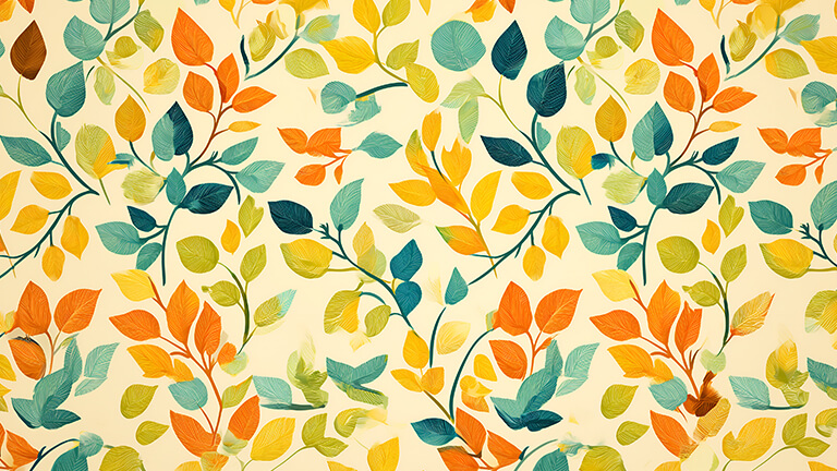 Branches avec des feuilles motif fond d’écran couverture