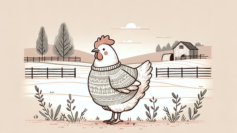 chicken in sweater beige desktop wallpaper cover