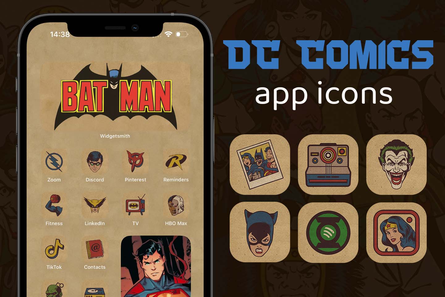 dc comics app icons pack
