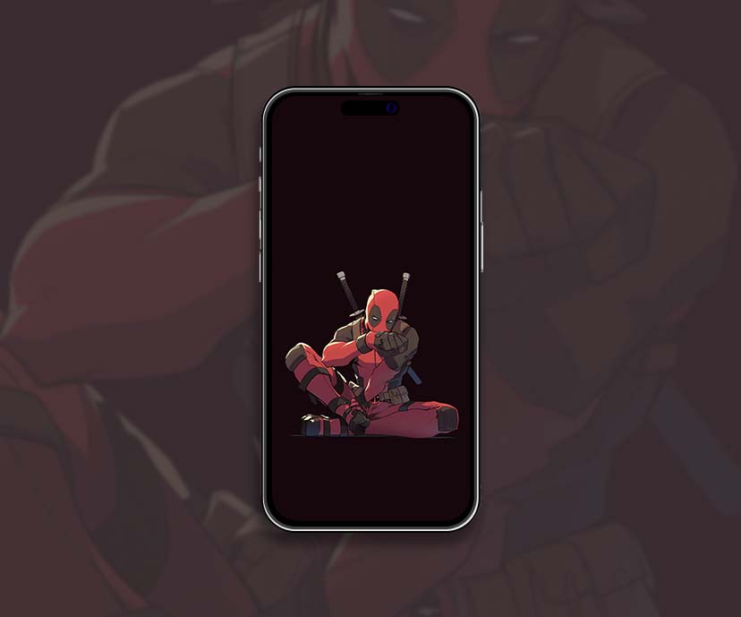deadpool sitting black wallpapers collection