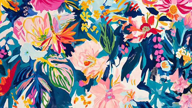 drawn flowers preppy desktop wallpaper cover