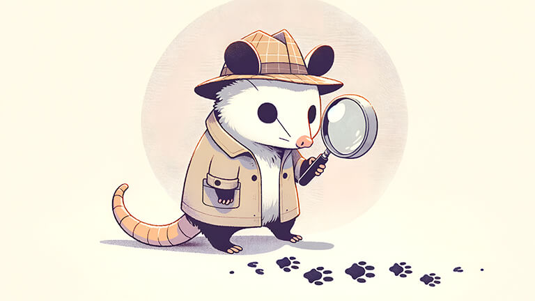 funny raccoon detective beige desktop wallpaper cover