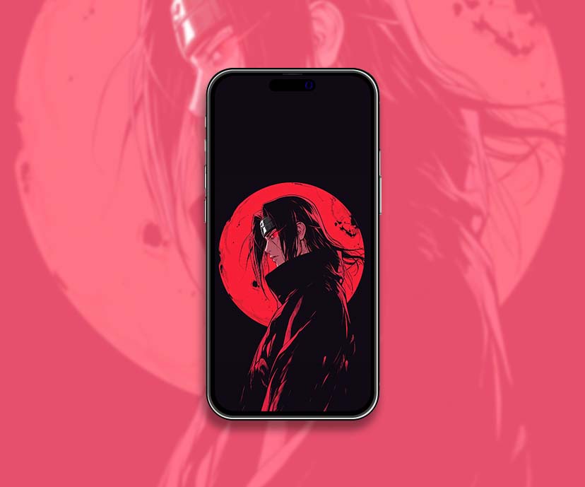 itachi uchiha profile red moon wallpapers collection