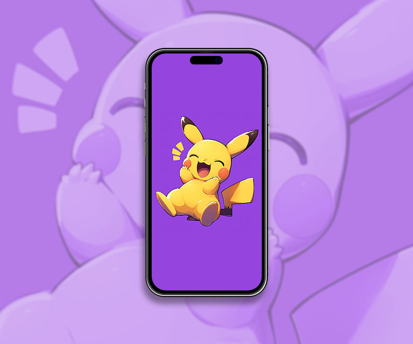joyful pikachu purple wallpapers collection