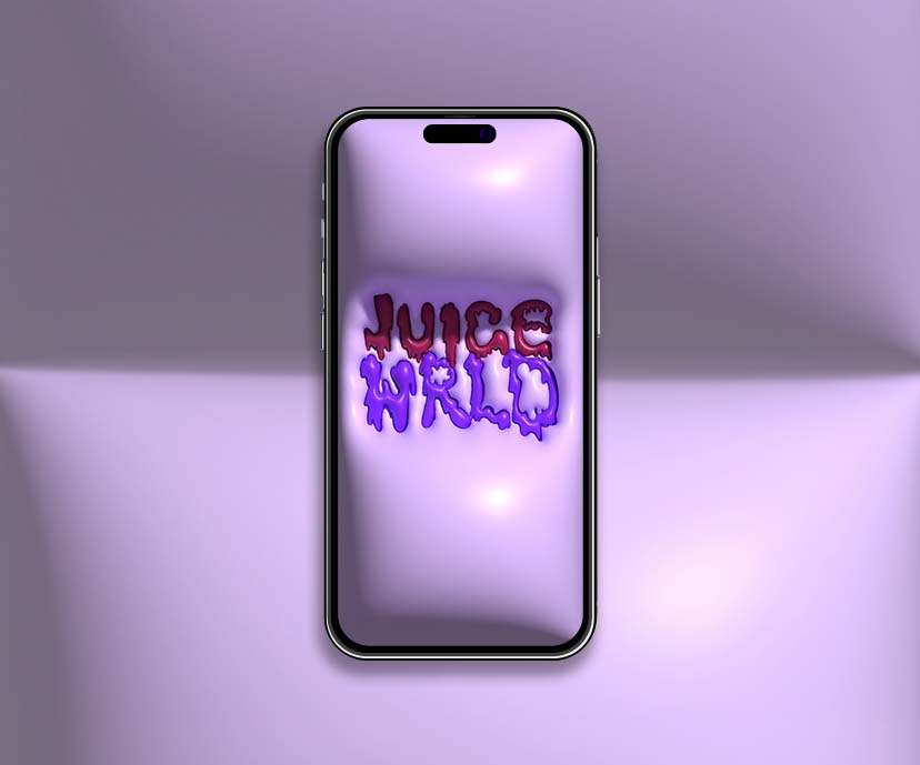 Juice wrld texte violet 3D Fonds d’écran Collection