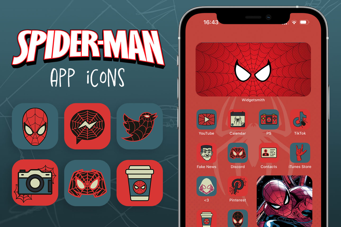 Paquete de iconos de la aplicación Spider Man