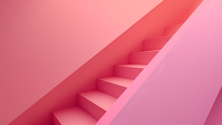 stairs pink aesthetic desktop wallpaper cover