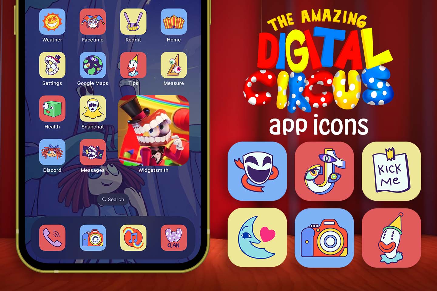 the amazing digital circus app icons pack