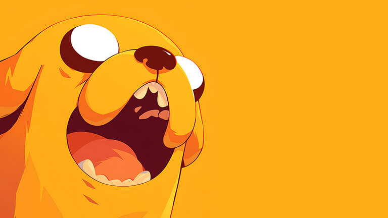 Adventure Time Drôle Jake Orange Fond d’écran Couverture de fond d’écran
